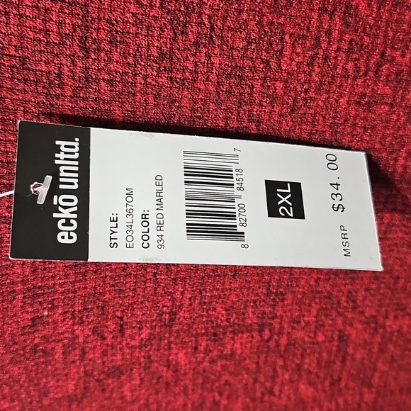 Ecko‎ Burgundy Red Long Sleeve Shirt Size 2XL New - Picture 3 of 6